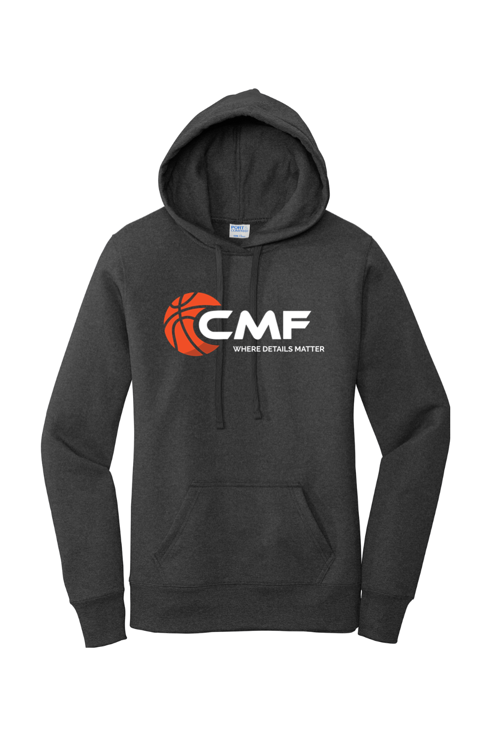 CMF Basketball Port & Company Ladies Core Fleece Pullover Hooded Sweatshirt Signature Lacrosse