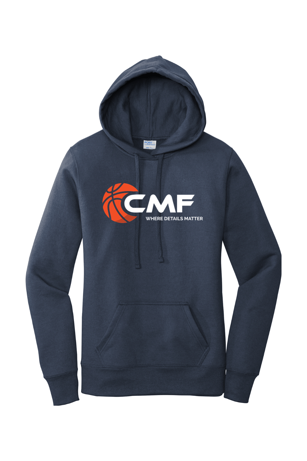 CMF Basketball Port & Company Ladies Core Fleece Pullover Hooded Sweatshirt Signature Lacrosse
