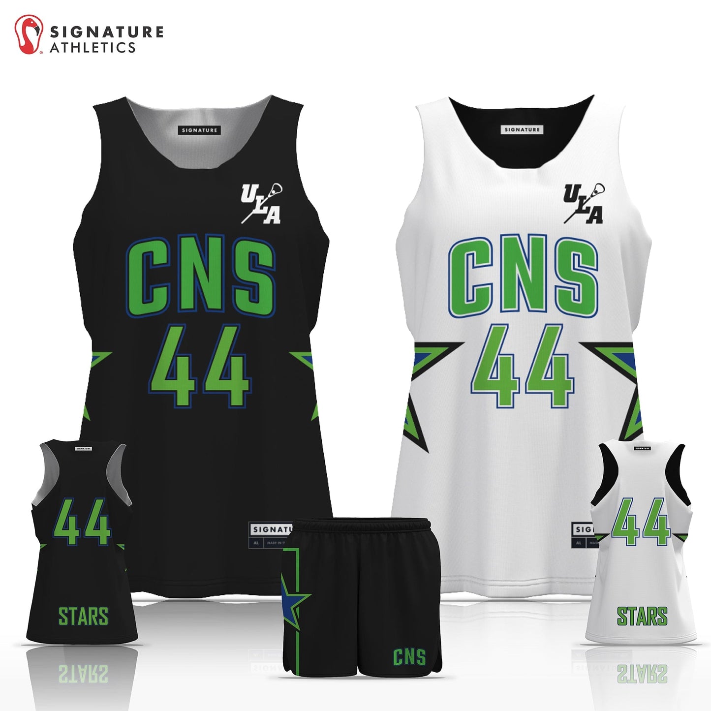 CNS Women's 2 Piece Player Shorts Package: Grade 7th-8th Signature Lacrosse