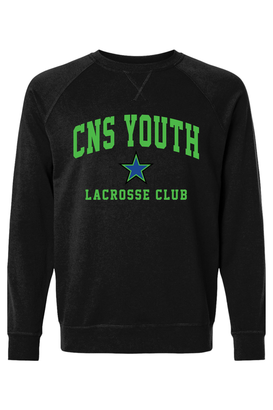 CNS YLC Adult Heavyweight Raglan Long Sleeve Signature Lacrosse