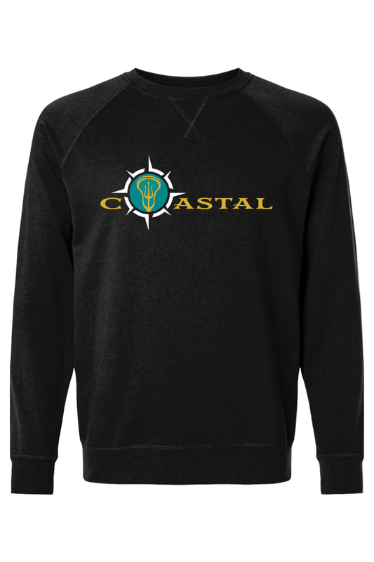 Coastal Lacrosse Academy Adult Heavyweight Raglan Long Sleeve Signature Lacrosse