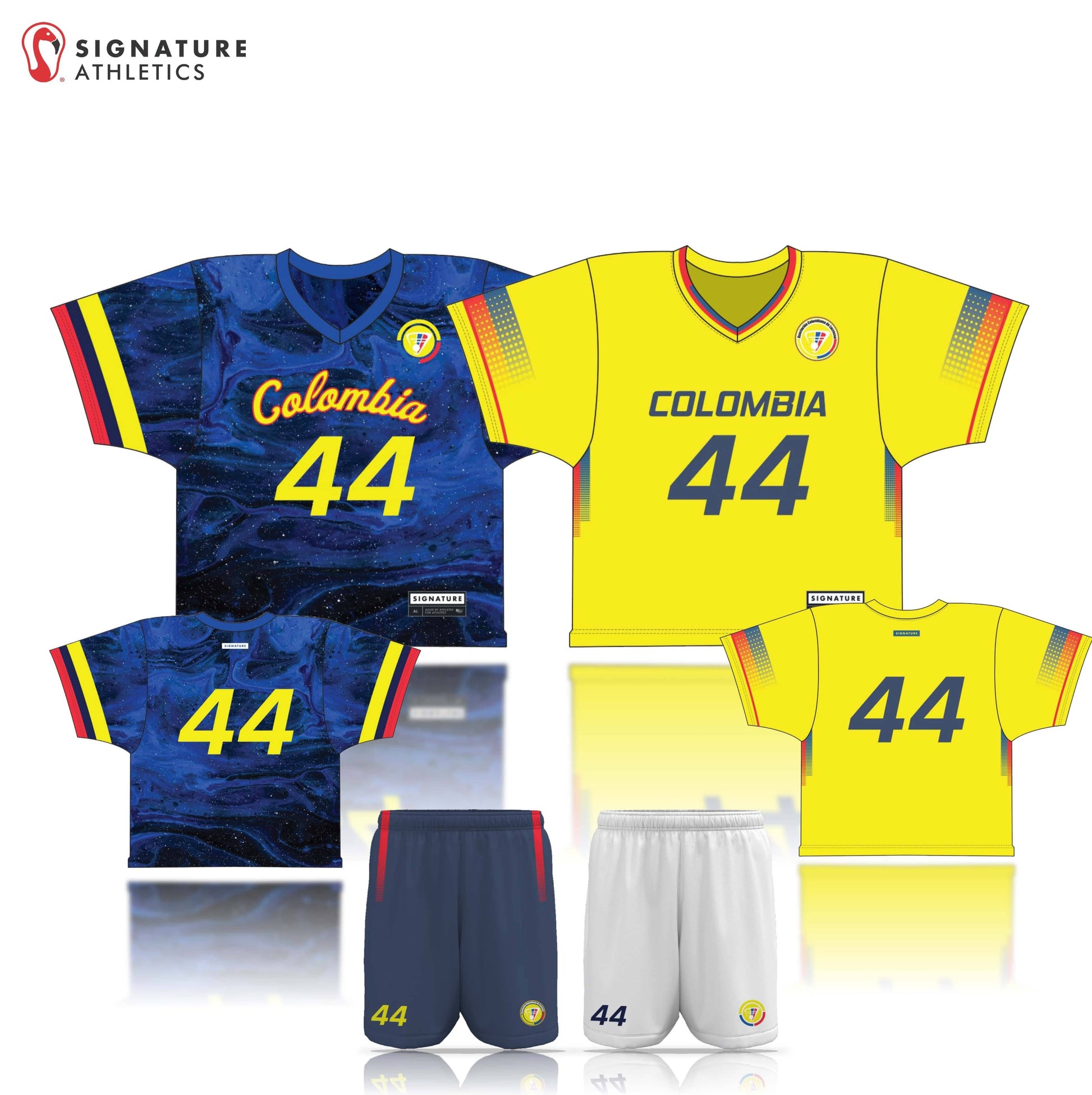 Colombia Lacrosse Men's 4 Piece Player Game Package - No Personalization: Colombia Signature Lacrosse