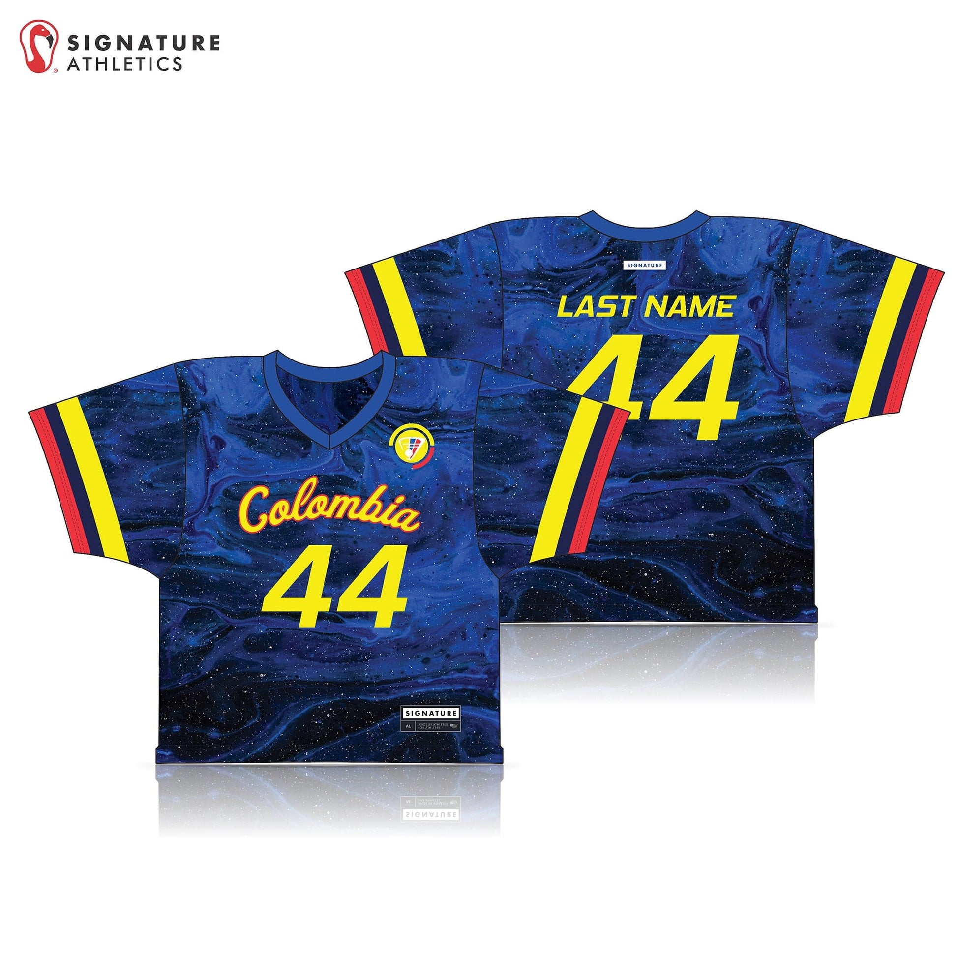 Colombia Lacrosse Men's Dark Player College Jersey Signature Lacrosse