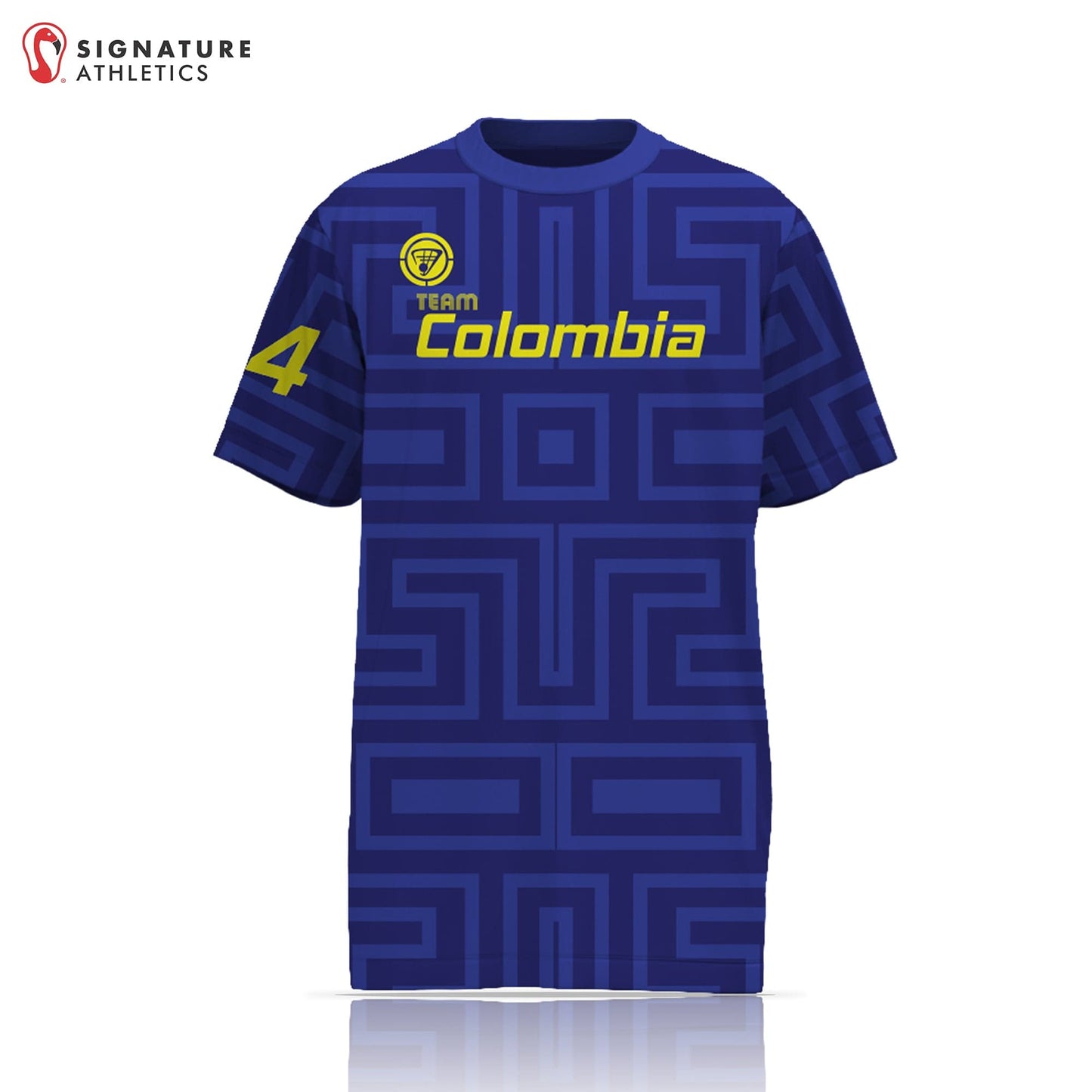 Colombia Lacrosse Men's Dark Player Short Sleeve Shooting Shirt Signature Lacrosse