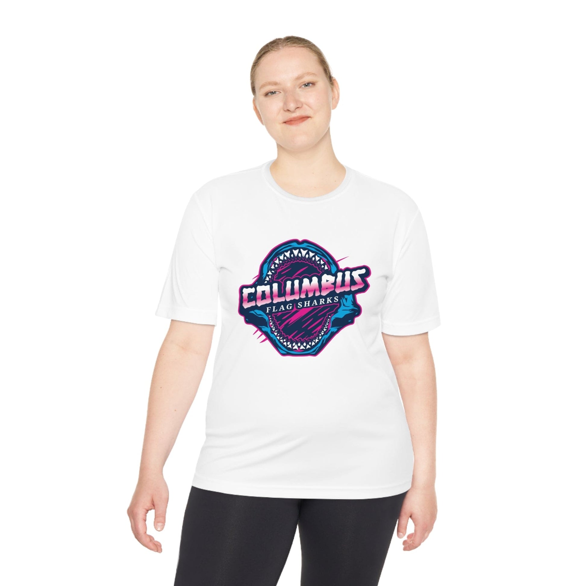 Columbus Flag Sharks Adult Athletic T-Shirt Signature Lacrosse