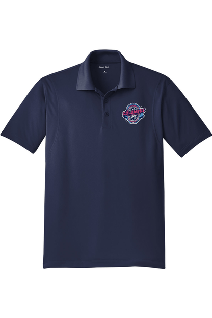 Columbus Flag Sharks Adult Embroidered Athletic Polo Signature Lacrosse