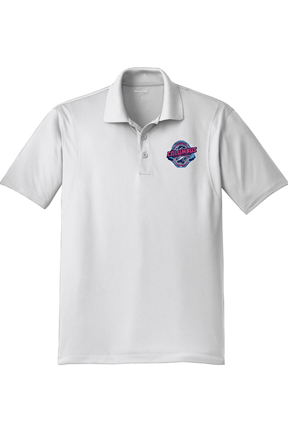 Columbus Flag Sharks Adult Embroidered Athletic Polo Signature Lacrosse