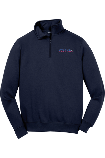 Columbus Flag Sharks Adult Embroidered Quarter-Zip Pullover Signature Lacrosse