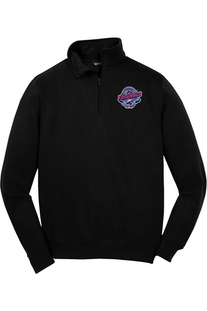 Columbus Flag Sharks Adult Embroidered Quarter-Zip Pullover Signature Lacrosse