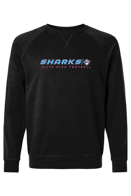 Columbus Flag Sharks Adult Heavyweight Raglan Long Sleeve Signature Lacrosse
