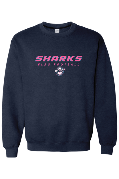 Columbus Flag Sharks Adult Heavyweight Sweatshirt Signature Lacrosse