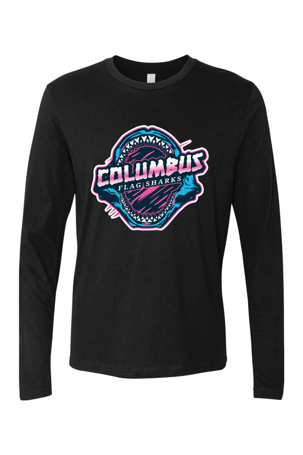 Columbus Flag Sharks Adult Long Sleeve T-Shirt Signature Lacrosse