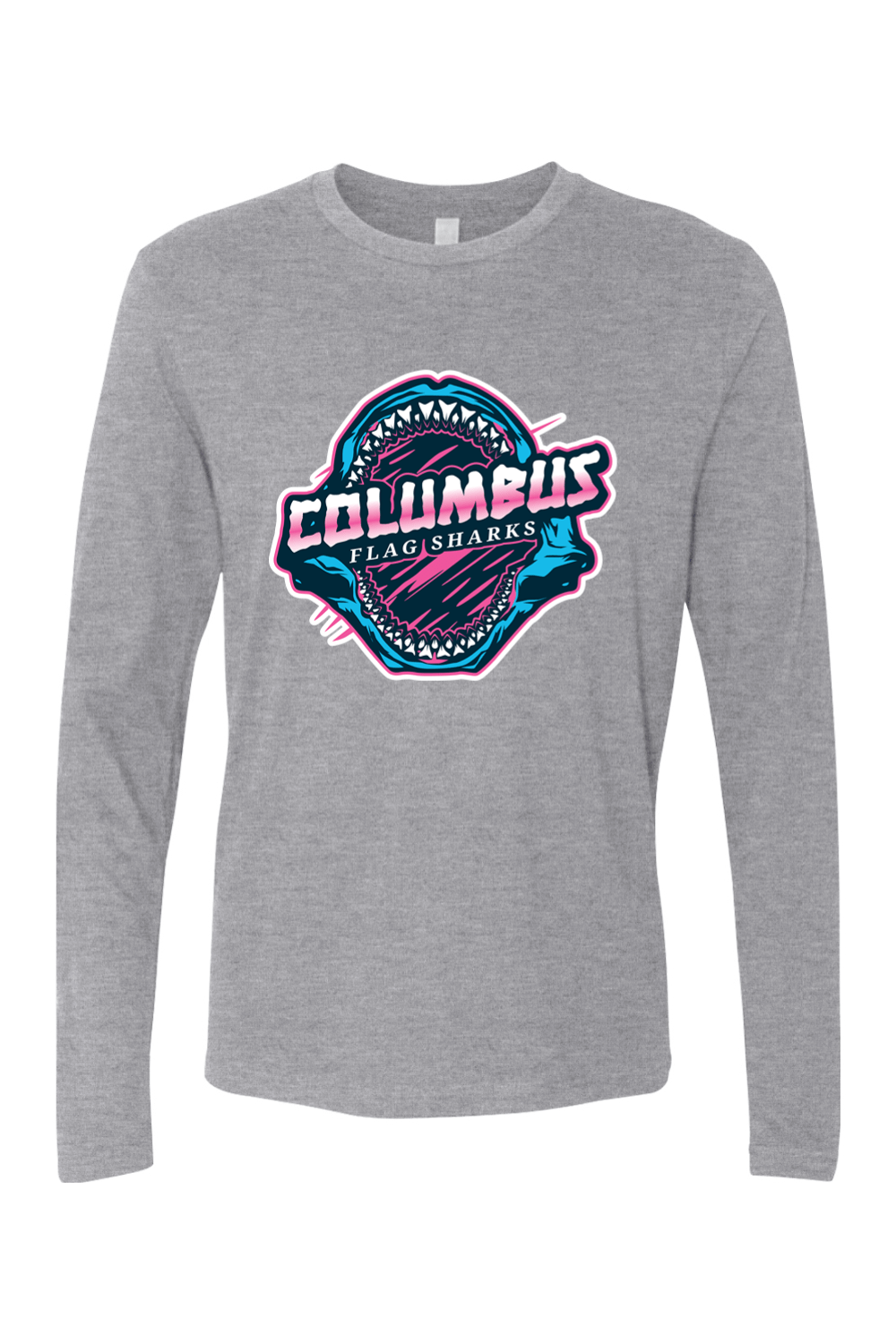 Columbus Flag Sharks Adult Long Sleeve T-Shirt Signature Lacrosse