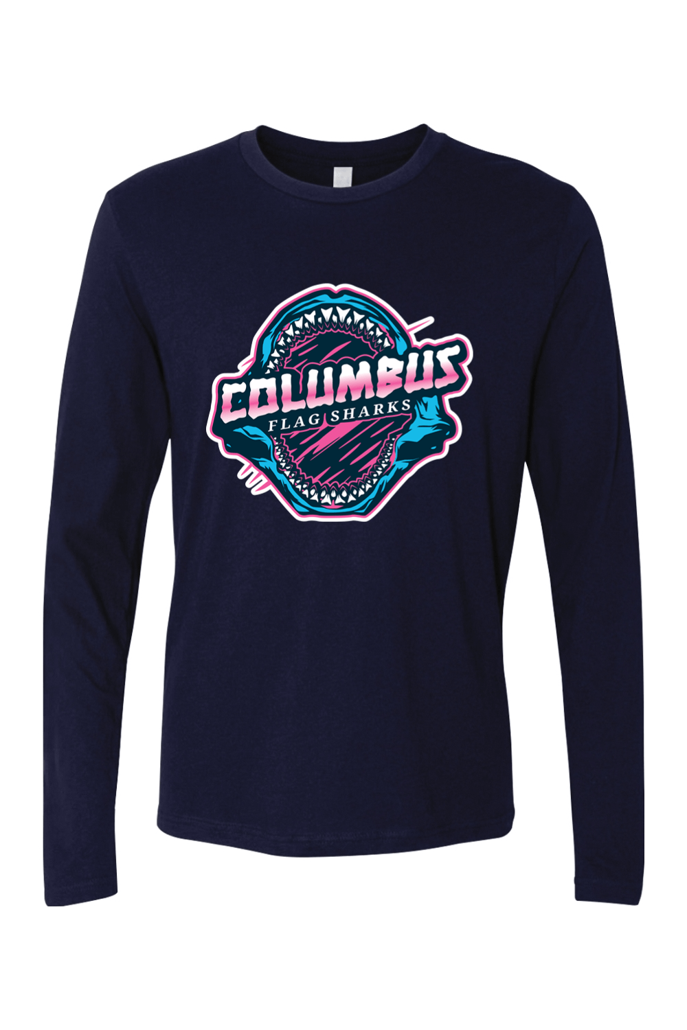 Columbus Flag Sharks Adult Long Sleeve T-Shirt Signature Lacrosse