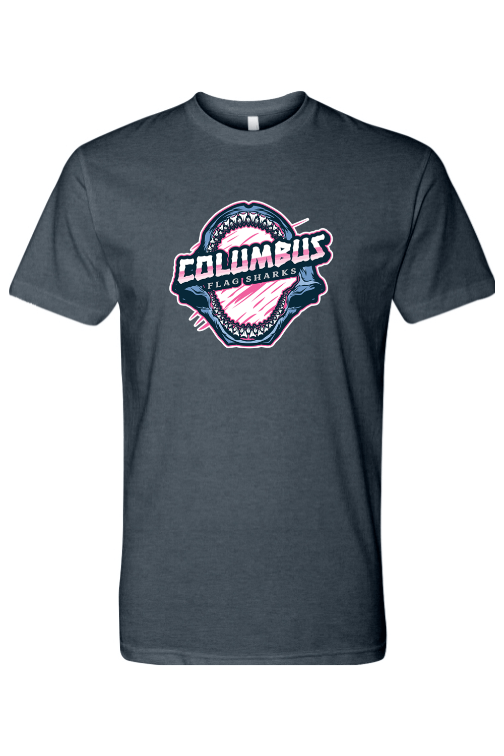 Columbus Flag Sharks Adult Men's T-Shirt Signature Lacrosse