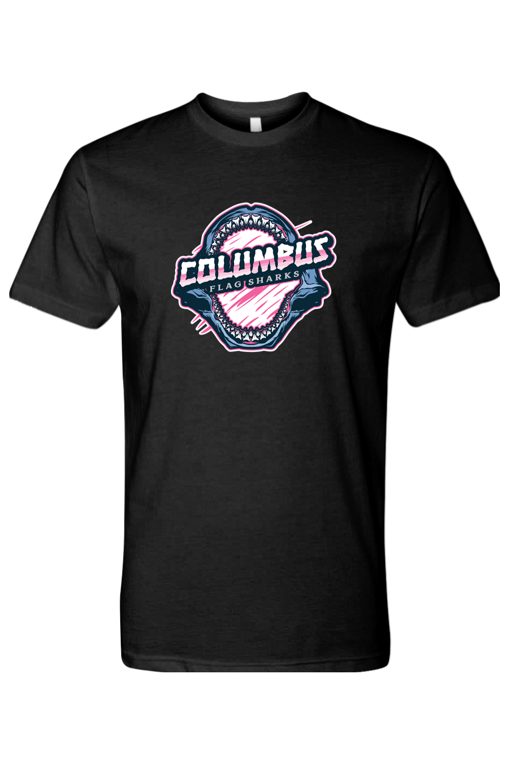 Columbus Flag Sharks Adult Men's T-Shirt Signature Lacrosse