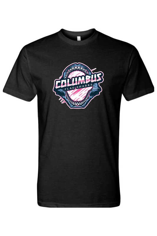Columbus Flag Sharks Adult Men's T-Shirt Signature Lacrosse