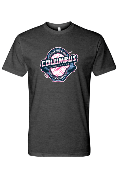 Columbus Flag Sharks Adult Men's T-Shirt Signature Lacrosse