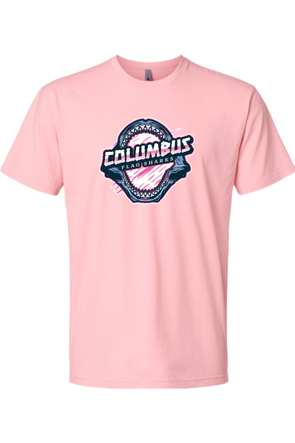 Columbus Flag Sharks Adult Men's T-Shirt Signature Lacrosse