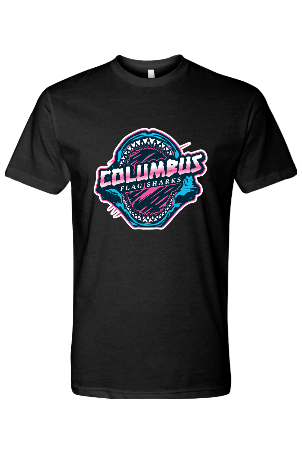 Columbus Flag Sharks Adult Men's T-Shirt Signature Lacrosse