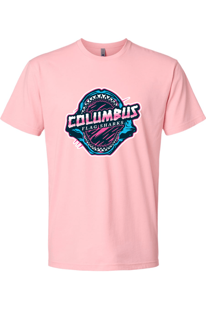 Columbus Flag Sharks Adult Men's T-Shirt Signature Lacrosse