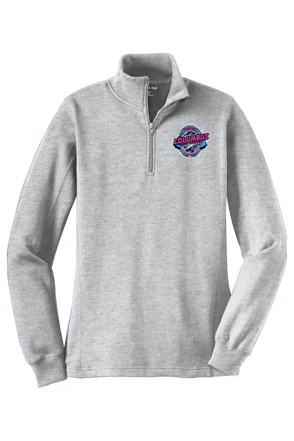 Columbus Flag Sharks Adult Women's Embroidered Quarter-Zip Pullover Signature Lacrosse