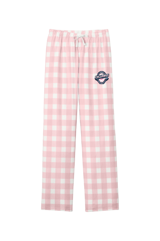 Columbus Flag Sharks Adult Women's Flannel Plaid Pants Signature Lacrosse