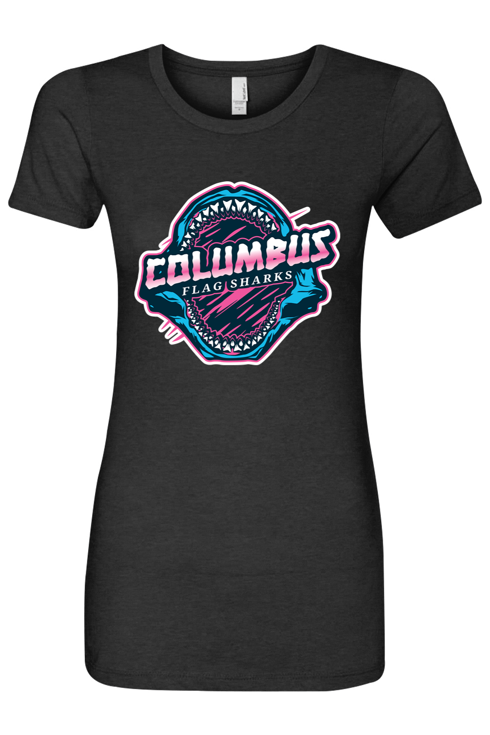 Columbus Flag Sharks Adult Women's T-Shirt Signature Lacrosse