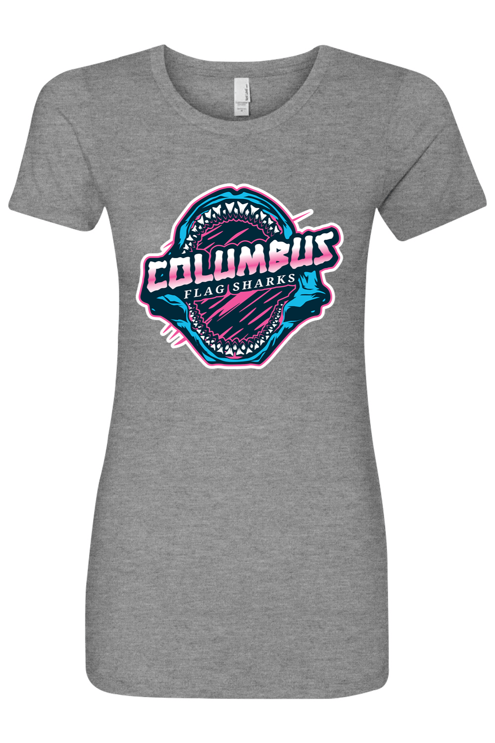 Columbus Flag Sharks Adult Women's T-Shirt Signature Lacrosse