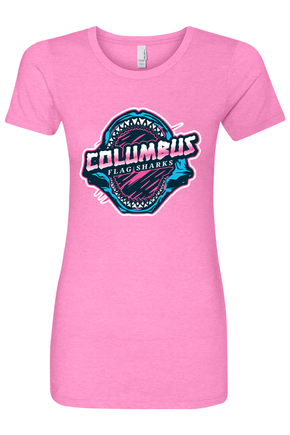 Columbus Flag Sharks Adult Women's T-Shirt Signature Lacrosse