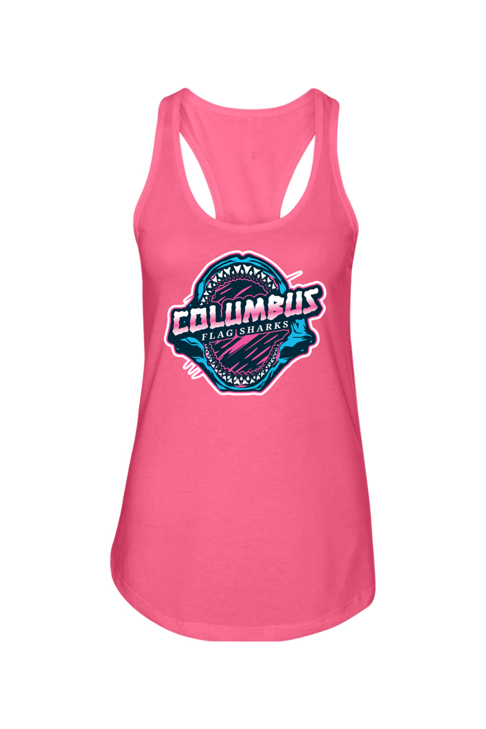 Columbus Flag Sharks Adult Women's Tank Top Signature Lacrosse