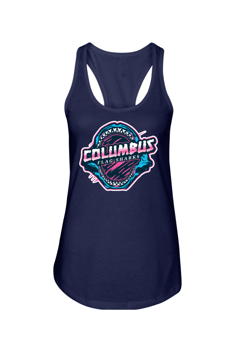 Columbus Flag Sharks Adult Women's Tank Top Signature Lacrosse