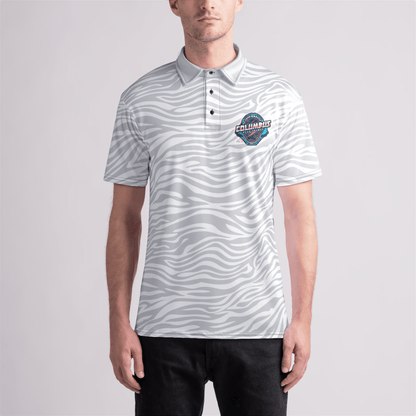 Columbus Flag Sharks Athletic Polo Signature Lacrosse