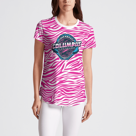 Columbus Flag Sharks Athletic T-Shirt (Women's) Signature Lacrosse