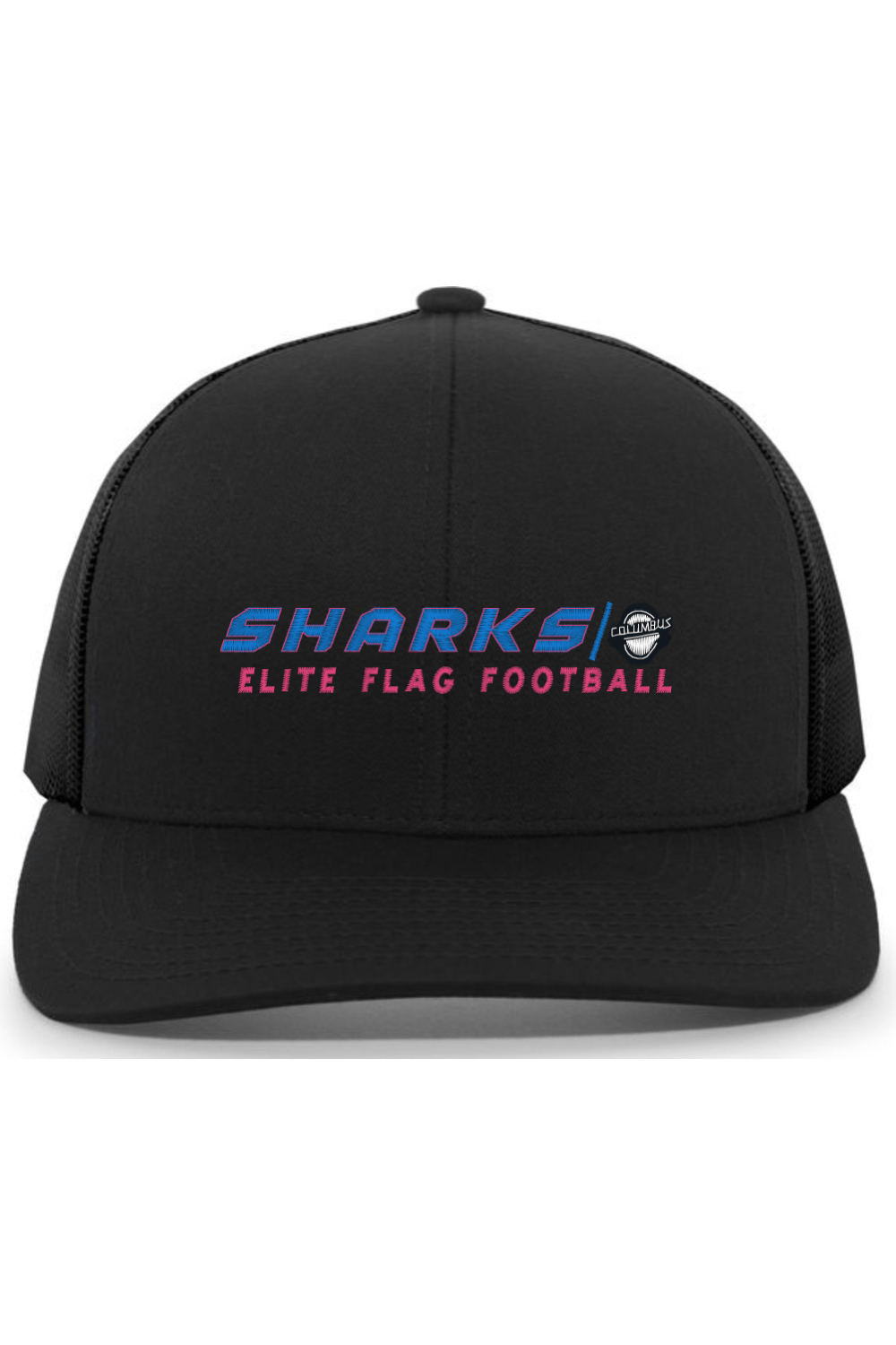 Columbus Flag Sharks Embroidered Trucker Hat Signature Lacrosse