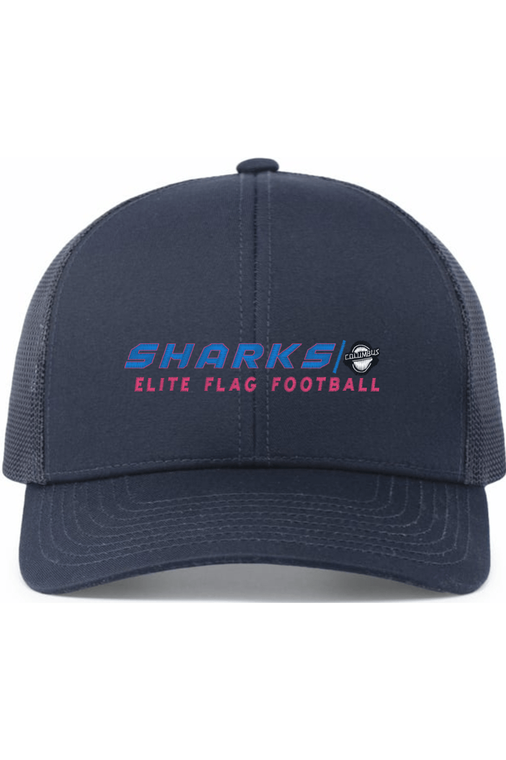 Columbus Flag Sharks Embroidered Trucker Hat Signature Lacrosse