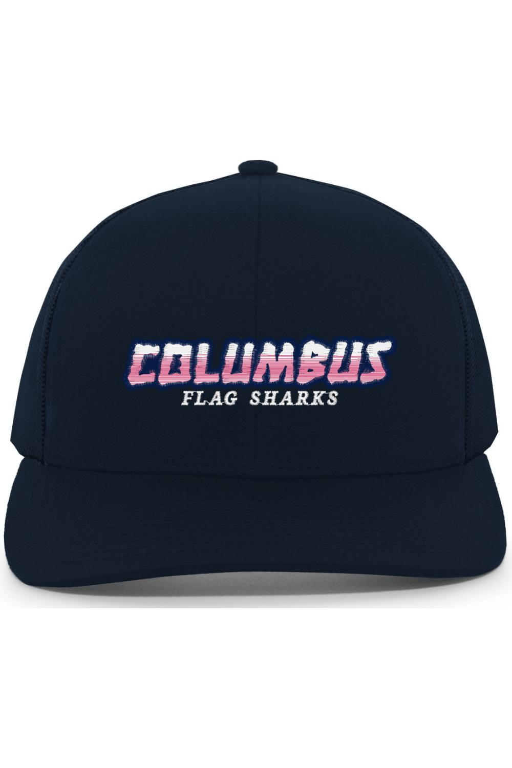 Columbus Flag Sharks Embroidered Trucker Hat Signature Lacrosse