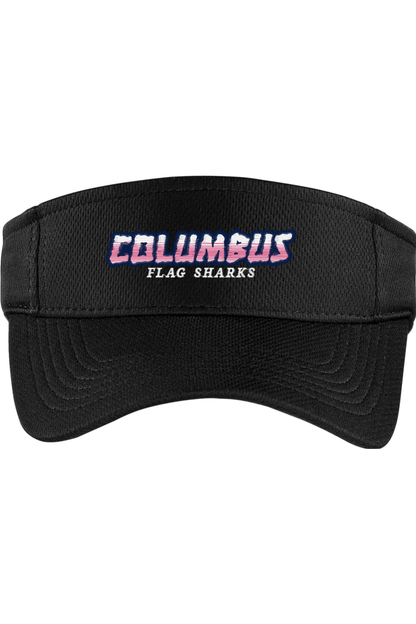 Columbus Flag Sharks Embroidered Visor Signature Lacrosse