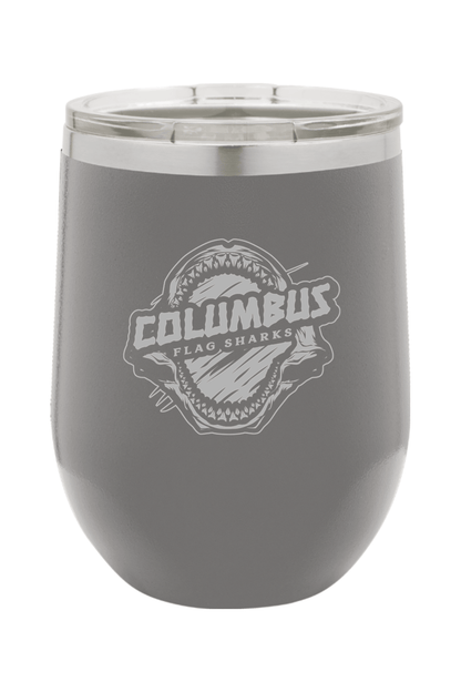Columbus Flag Sharks Insulated Wine Tumbler Signature Lacrosse
