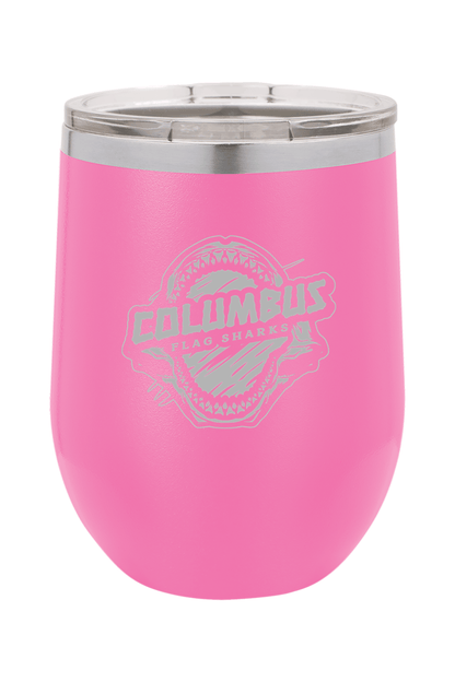 Columbus Flag Sharks Insulated Wine Tumbler Signature Lacrosse