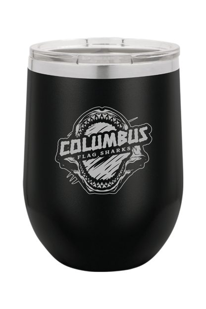 Columbus Flag Sharks Insulated Wine Tumbler Signature Lacrosse