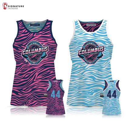 Columbus Flag Sharks Lacrosse Women's 3 Piece Player Game Package Signature Lacrosse