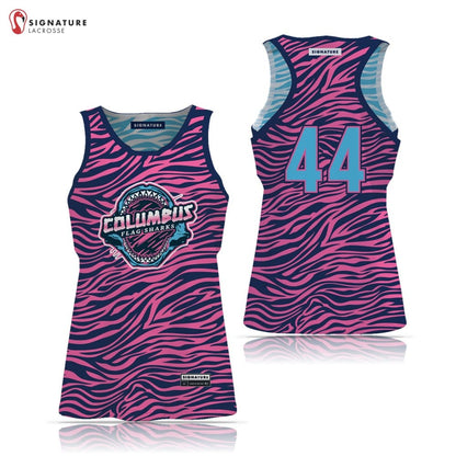 Columbus Flag Sharks Lacrosse Women's Player Reversible Game Pinnie Signature Lacrosse
