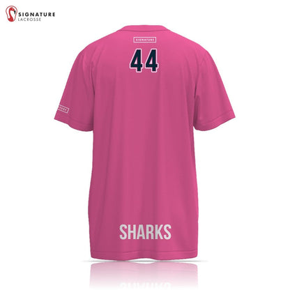 Columbus Flag Sharks Lacrosse Women's Player Short Sleeve Shooting Shirt Signature Lacrosse