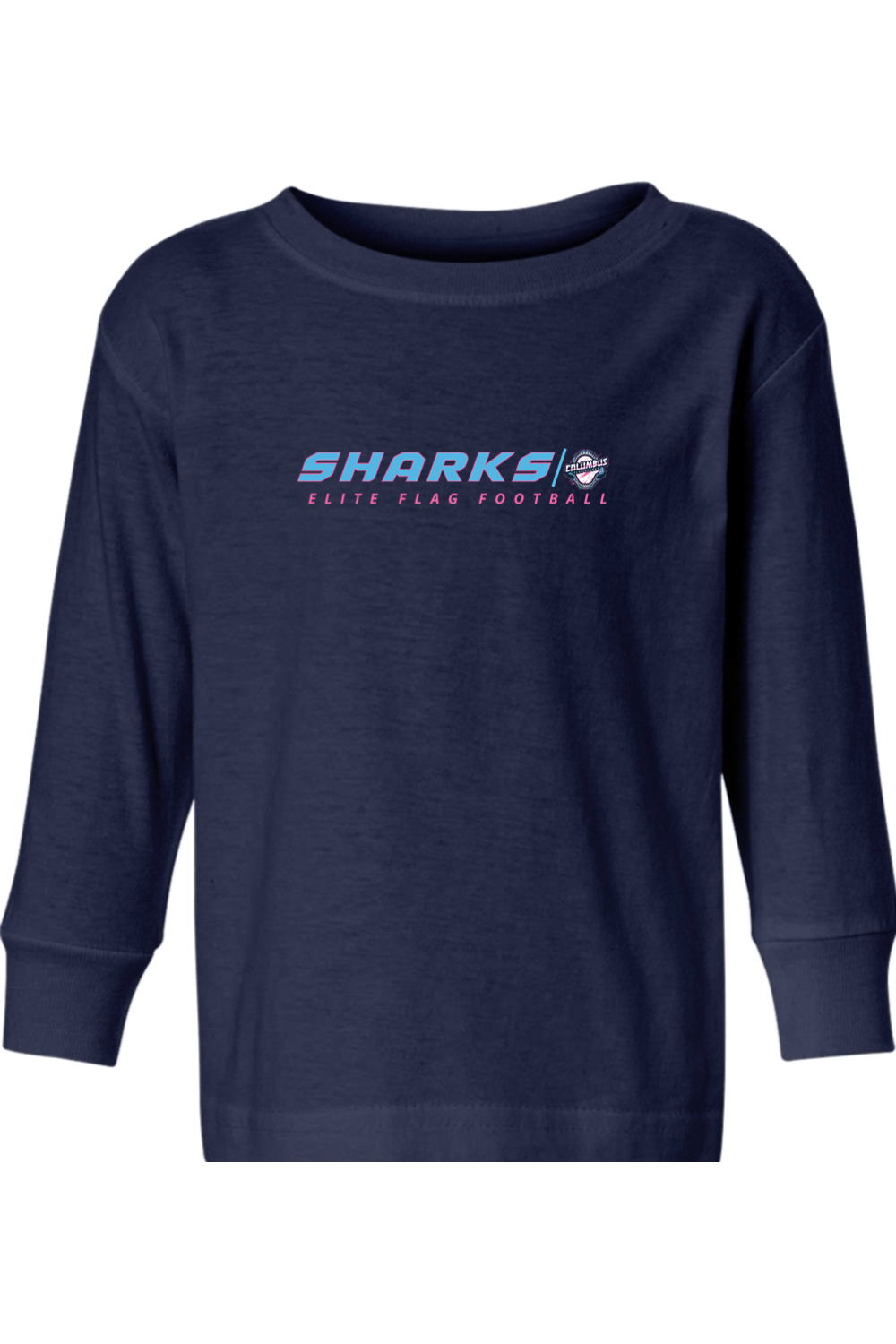 Columbus Flag Sharks Toddler Long Sleeve T-Shirt Signature Lacrosse