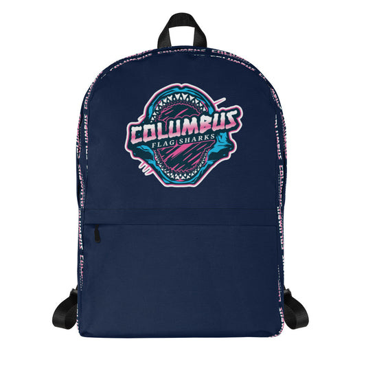 Columbus Flag Sharks Travel Backpack Signature Lacrosse