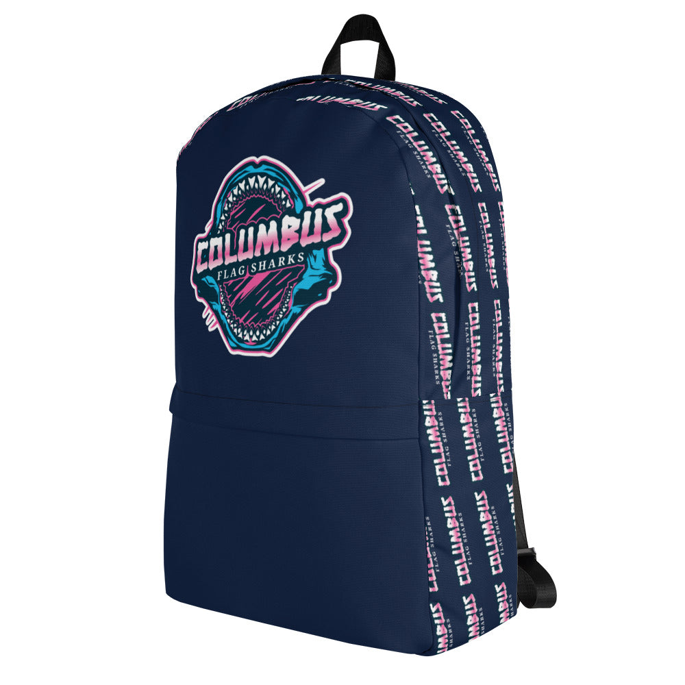 Columbus Flag Sharks Travel Backpack Signature Lacrosse