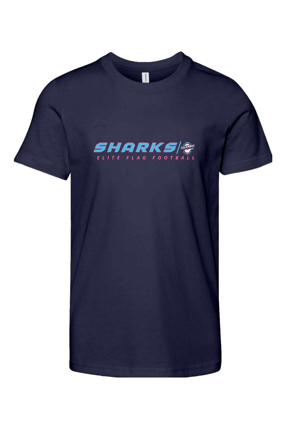 Columbus Flag Sharks Youth Lifestyle T-Shirt Signature Lacrosse
