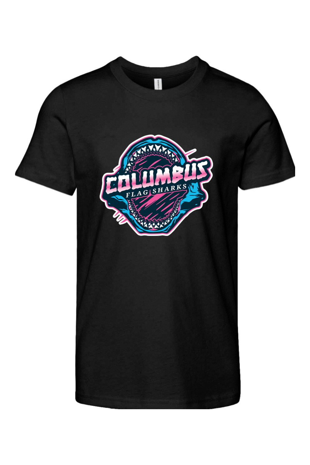 Columbus Flag Sharks Youth Lifestyle T-Shirt Signature Lacrosse