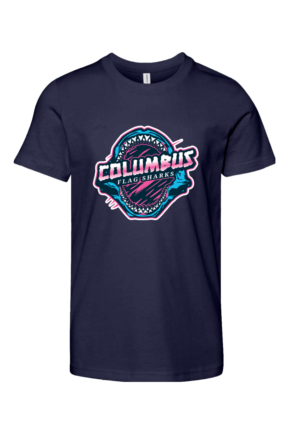 Columbus Flag Sharks Youth Lifestyle T-Shirt Signature Lacrosse